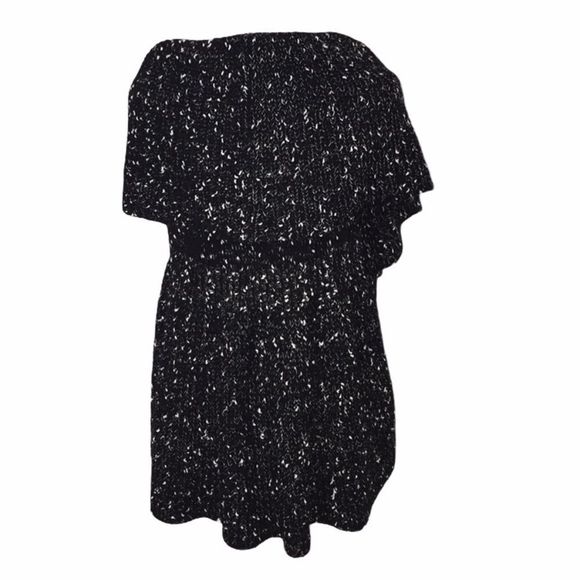 Mystree Black w/White Specks Shrug Sweater - Picture 2 of 6